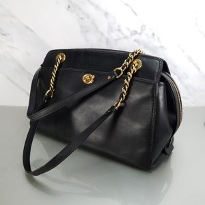Coach Black Leather Parker Carryall